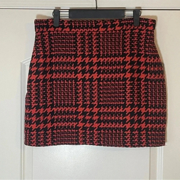 Hyfve Red & Black Checkered Skirt - Size L - Picture 1 of 4